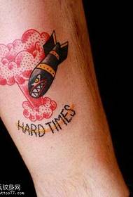 Padrão de tatuagem de míssil de perna