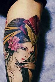 láb egy hagyományos virág tetoválás tetoválás tetoválás