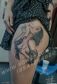 Thigh sexy girl tattoo tattoo