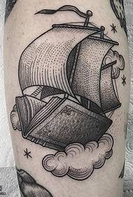 Thigh class point yekurova sailing tattoo pateni