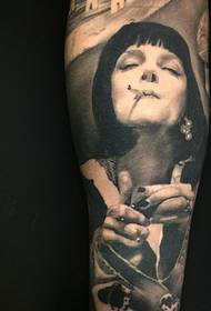 ногу европског и америчког женског портрета 3д тетоваже слике
