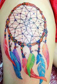 beauty thighs On the color dream catcher tattoo pattern