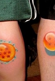gamba Splendidamente bellissimo disegno del tatuaggio della sfera del drago