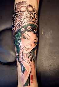Нога в китайском стиле индивидуальный цветок татуировка 39297-красивый колибри татуировки