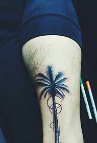 blauzdos asmenybės kokoso medžio tatuiruotės paveikslėlis