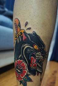 πόδι κλασικό μαύρο τατουάζ πρότυπο προσωπικότητα άγριο