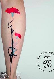Calf carnation tattoo tattoo
