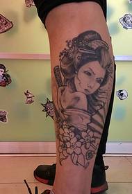 jambe une fleur, tatouage photo charme fleur