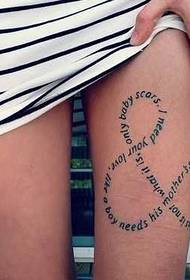 Modello di tatuaggio totem inglese super gamba