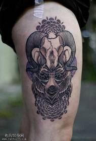 нога класичний візерунок татуювання голови овець