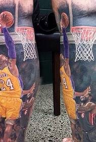 modello del tatuaggio di schiacciata pallacanestro slam dunk