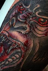 Thigh-hearted gorilla tattoo pattern