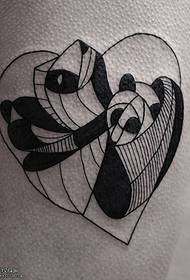 Gamma di tridimensionali linea di tatuaggi di panda