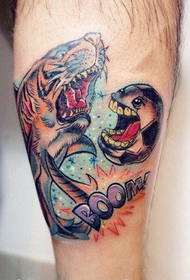 horror sea lion tattoo pattern