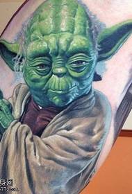 Big arm realistic Yoda tattoo pattern