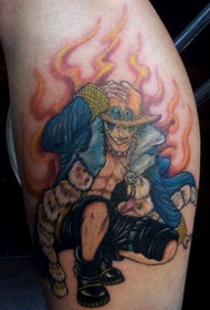 One Piece Ace Tattoo Pattern