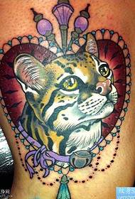 Love cat tattoo pattern