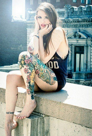 sexy girl ຂະຫນາດນ້ອຍດອກຂາ tattoo ເຮັດວຽກ