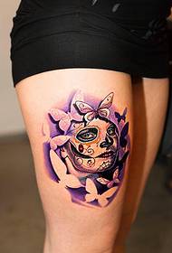 leg butterfly And beauty avatar tattoo