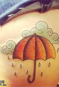 Paraplu tattoo patroan fan legkleur