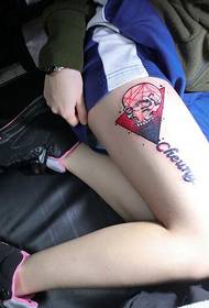 Creative Triangle Thigh Thigh Tattoo