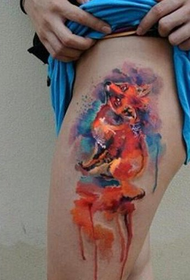 lábszín farok róka tetoválás kép