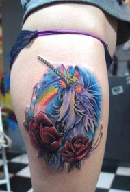 miguu uzuri uzuri mpya unicorn tattoo mtindo