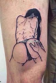 Thigh điểm gai gai vẻ đẹp hình xăm hông