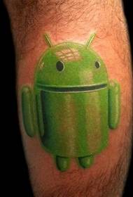 yeşil kişilik android dövme