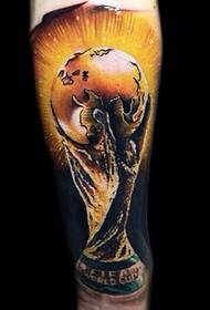 tele poslikane nogometni trofejni vzorec tatoo
