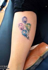 Been faarweger Ballon Tattoo Muster