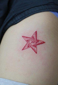 nā wāwae maikaʻi ke nānā iā Peugeot pentagram tattoo pattern