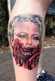 Leg mote kvinnelig vampyr tatoveringsmønster