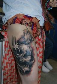horror uda wzór śmierci czaszki tatuaż