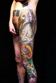 Legged kwade kleur als een tattoo-afbeelding