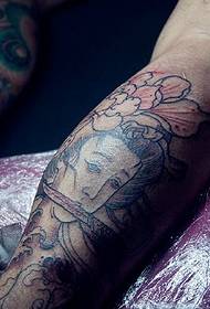 „Shank“ klasikinės linijos senovės grožio tatuiruotės modelis