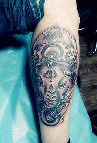 calf like god tattoo pattern