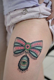 beleza pernas apenas laço bonito tatuagem figura