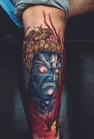 modello di tatuaggio classico color polpaccio prepotente
