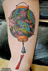 Dragon lantern tatuering mönster