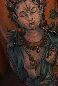 mudellu di tatuatu di totem classicu di culore di perna