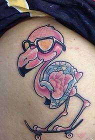 Oyoqli skeytbord Flamingo zarb naqshlari