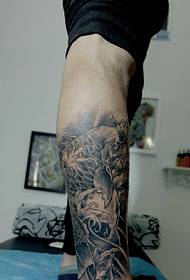 tattoo squid ຂະຫນາດນ້ອຍປະມານ calf ໄດ້