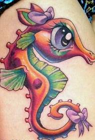 kojos mielas animacinis hipokampo lanko tatuiruotės raštas