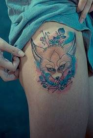 sikil dawa pola gaya tato fox sethitik