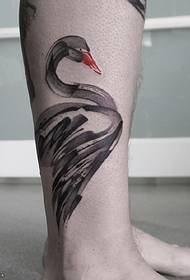 Ang sumbanan sa tattoo sa calf crane