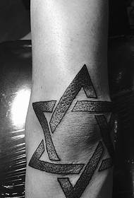 cama de sis puntes estrella tatuatge imatge personalitat moda