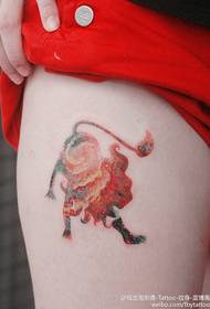 Tatuaggio costellazione personalità coscia