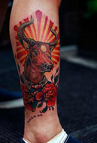 tatuazh lopë vizatimesh për personalitetin e viçave