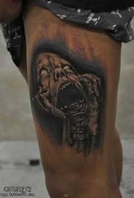 Jalkojen kauhu tatuointikuvio